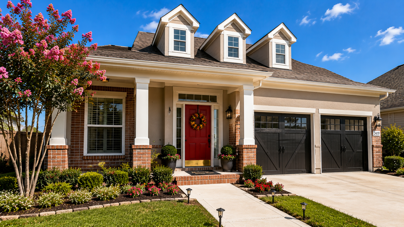 K. Hovnanian transitional move-in-ready home in a Houston neighborhood