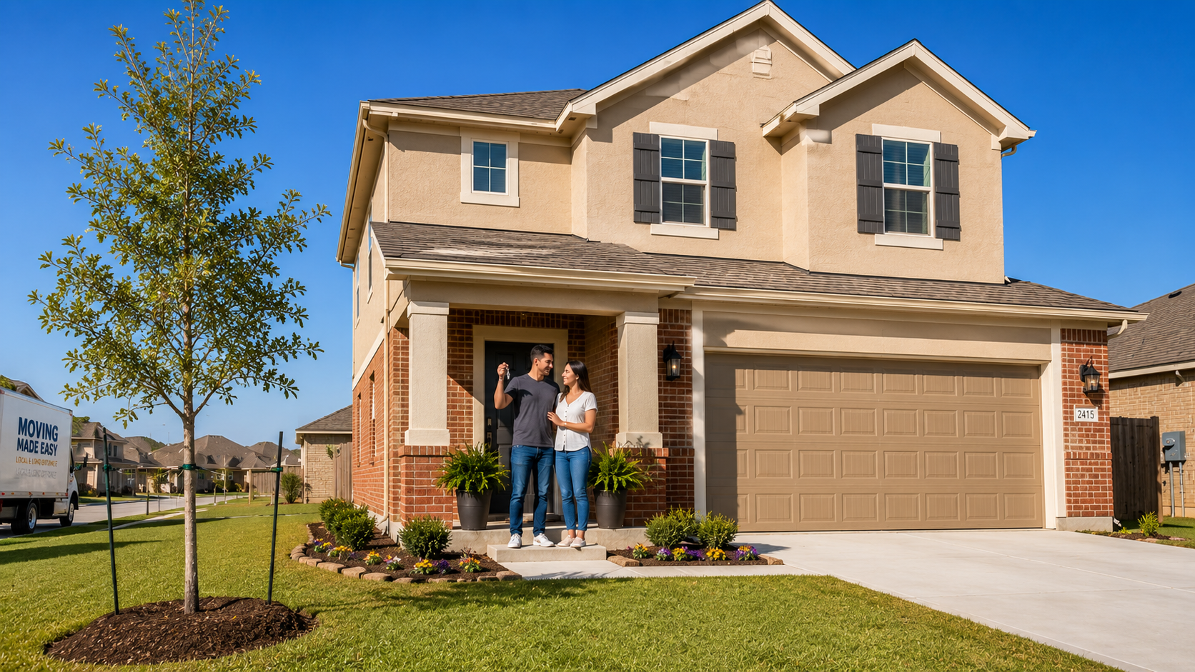 Starlight Homes starter home in a Houston master-planned community