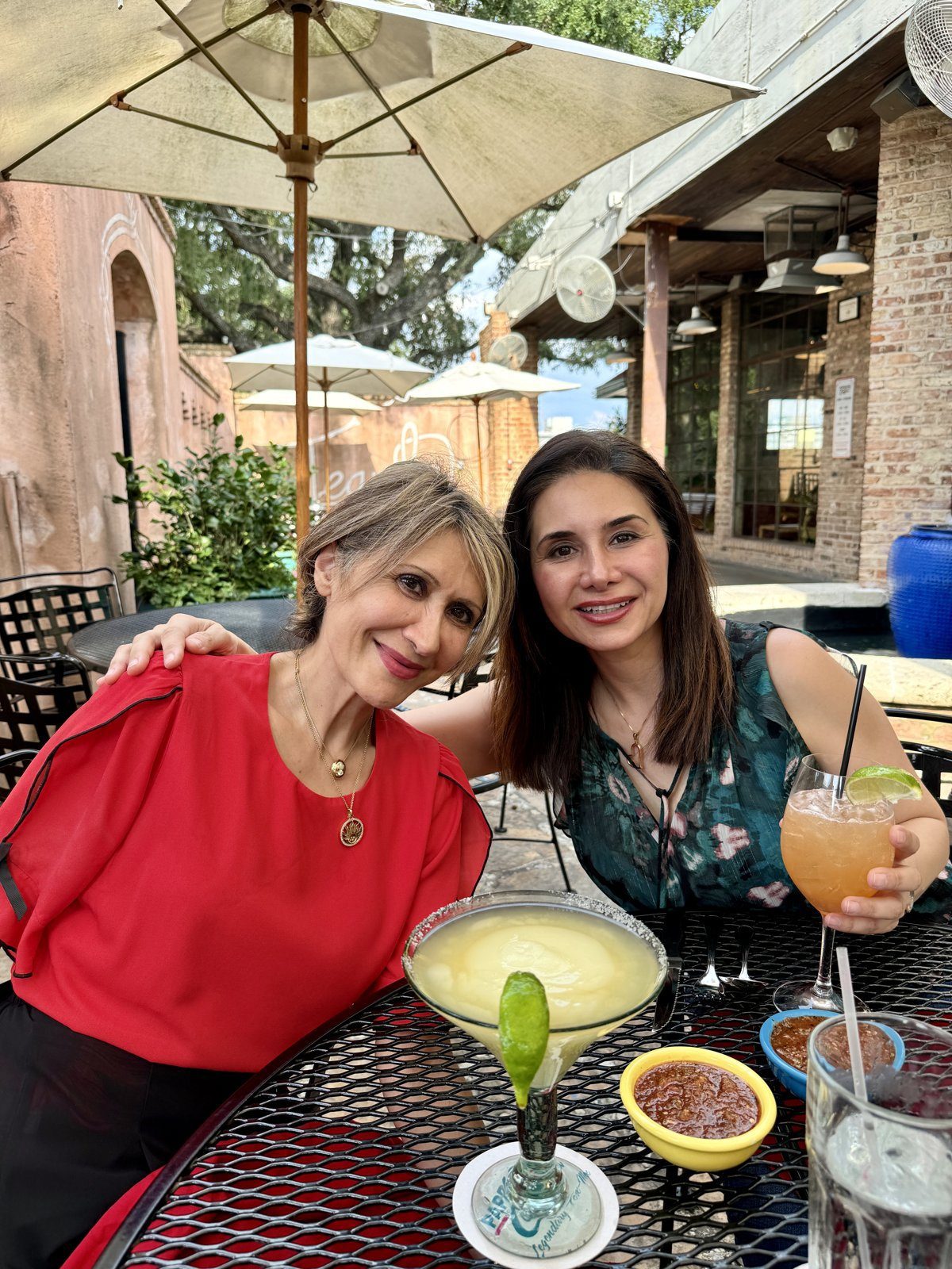 Marjon and Nasim on the patio at Sito's #1 this year